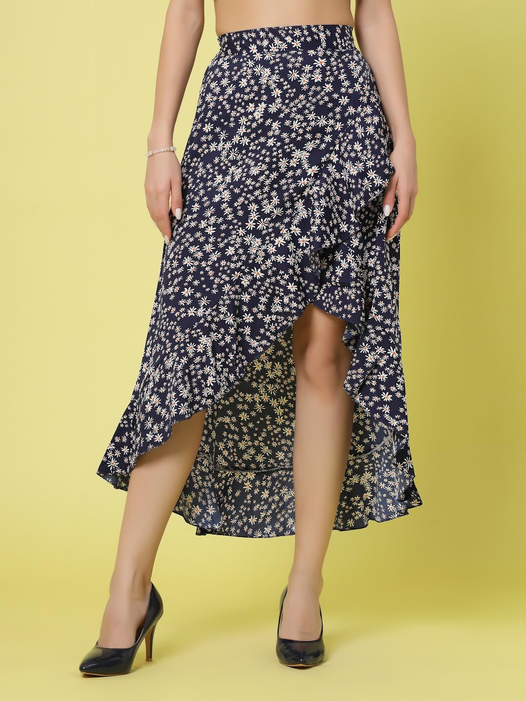 OOMPH! Long Skirts for Women Blue - msk057