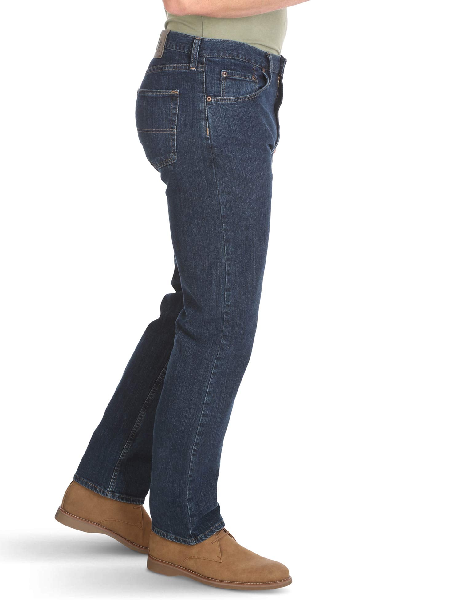 Wrangler Authentics Men's Big & Tall Classic 5-Pocket Regular Fit Jean, Dark Indigo Flex, 48W x 32L