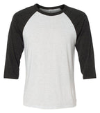 Unisex 34-Sleeve Baseball T-Shirt - gRY cHR BLK TRB - S(D0102H7W2UX)