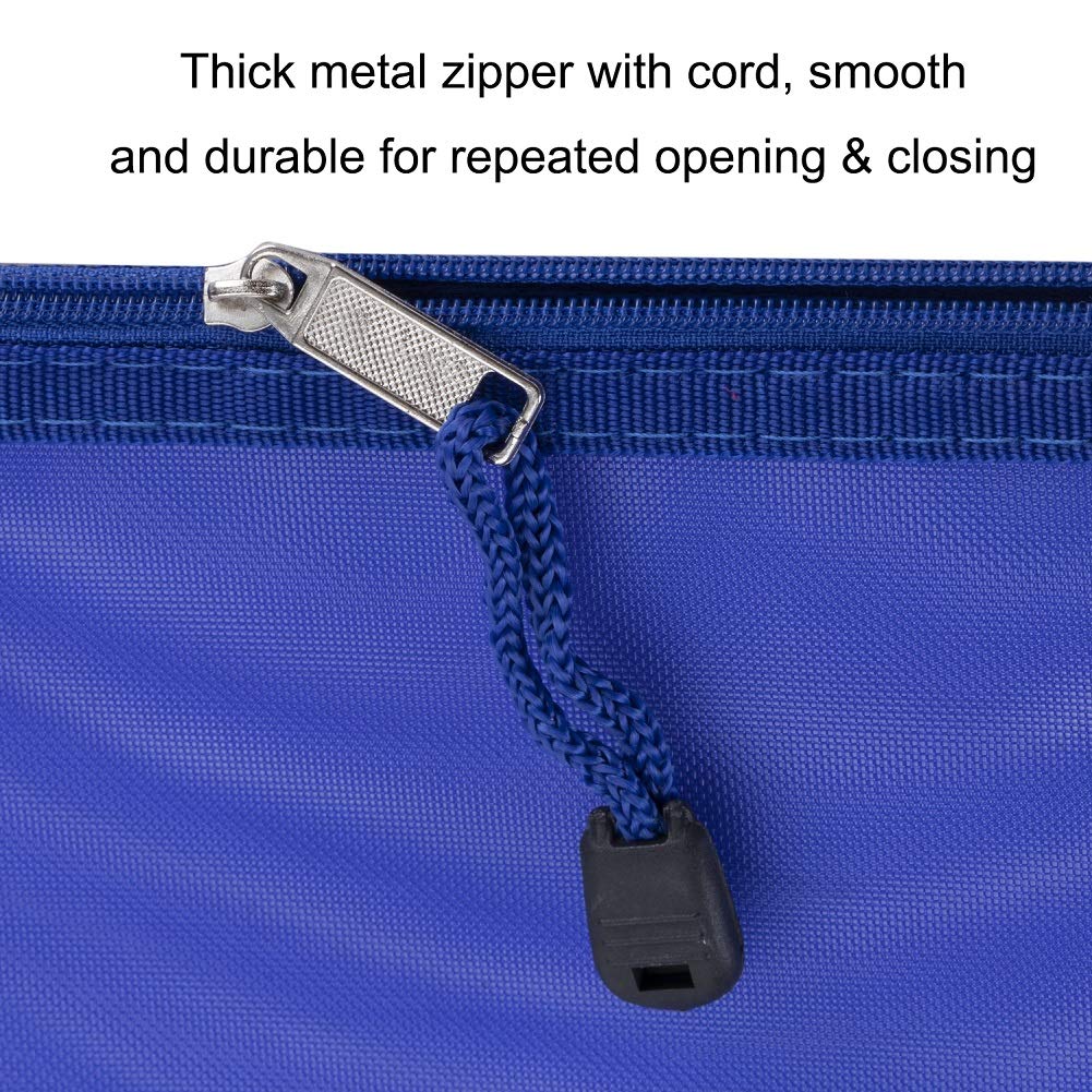 HRX Package Nylon Mesh Cosmetic Bags Zippered, 6PCS A5 Makeup Travel Cases Organizer Pouches for Purse Diaper Bag Office Station