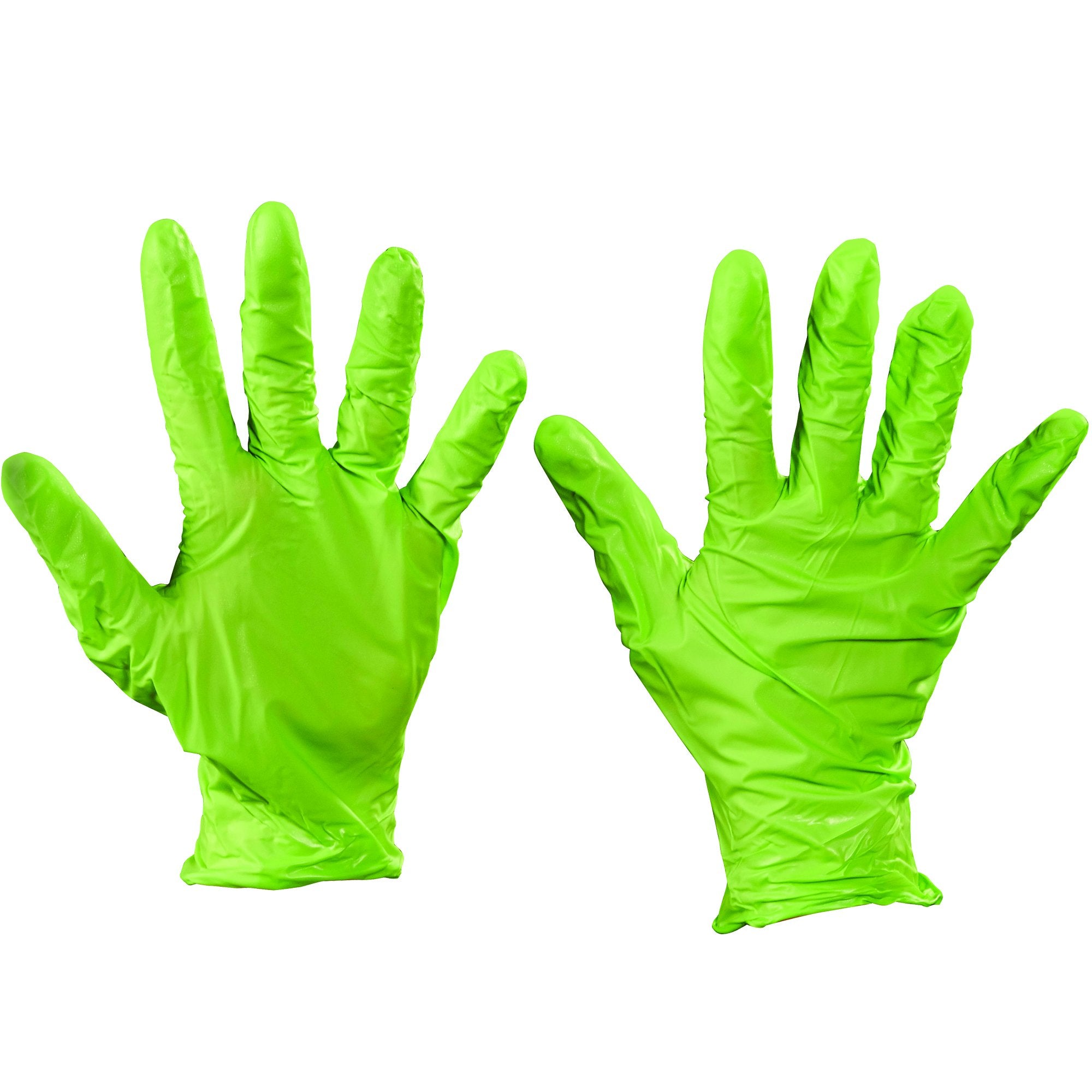 N-Dex GLV2004S Best Nitrile Gloves  Green - Accelerator Free - Small - Case of 100