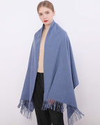 RIIQIICHY Winter Scarf for Women Blue Pashmina Shawls Wraps for Evening Dresses Large Warm Soft Scarves