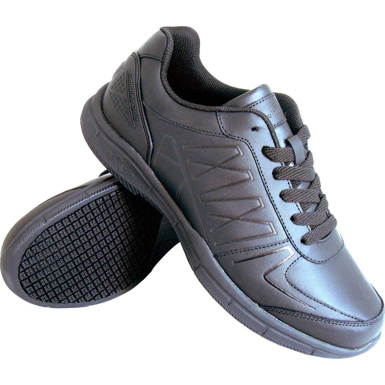 Genuine Grip 1600-10M Mens Slip-Resistant Athletic Work Shoe  Black - Size 10