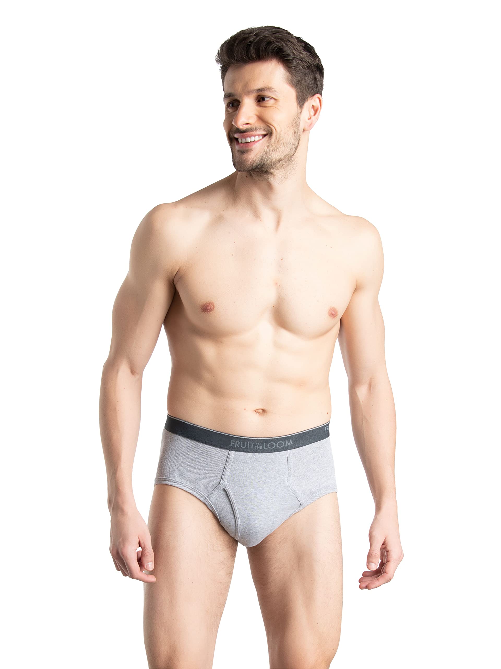 Fruit of the Loom mens Tag-free Cotton Briefs Underwear, 6 Pack - Assorted Colors, Medium US