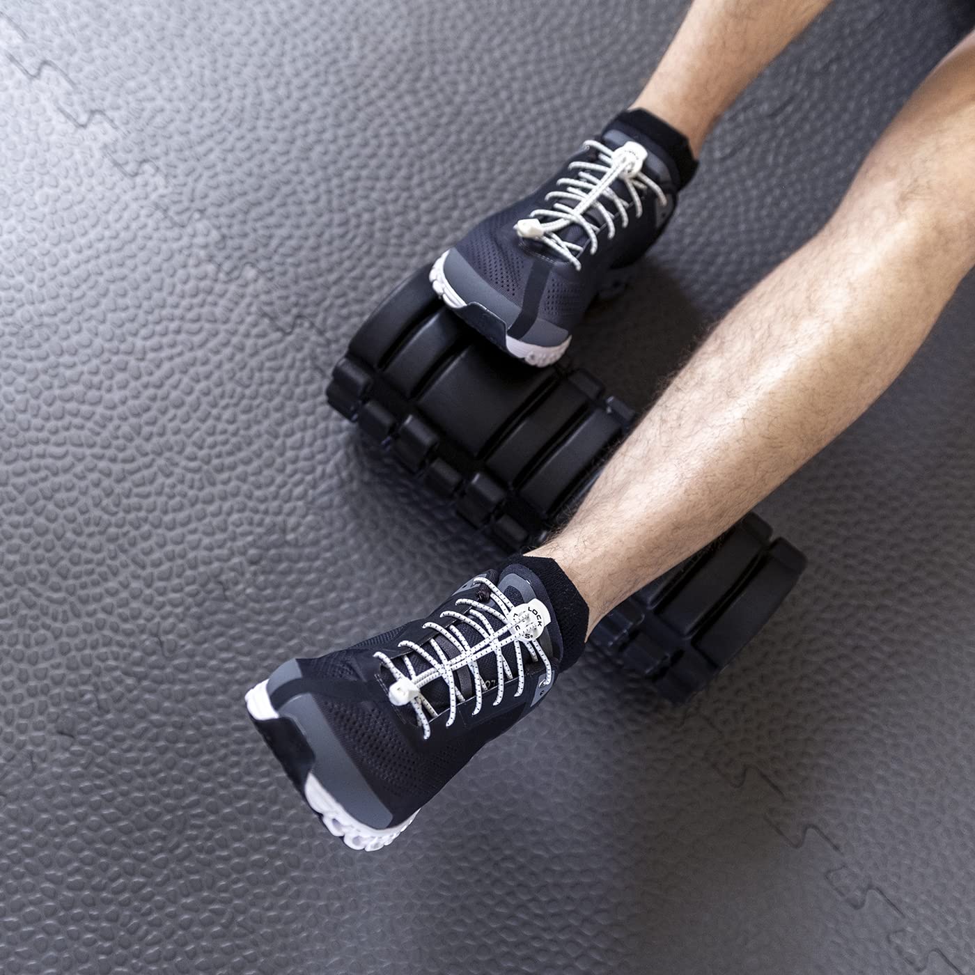 LOCK LACES (Elastic No Tie Shoelaces) (White, 48-Inch)