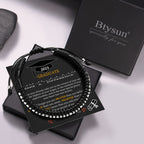 Btysun Mens Valentines Gifts for Him, Stocking Stuffers for Men Gifts for Men Morse Code I Love You Gifts for Him Dad Gifts Leat