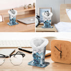 Fintie Plush Lined Eyeglasses Holder, Glasses Stand Case, Anti-scratch Glasses Storage Organizer for Desk, Nightstand, Office, A