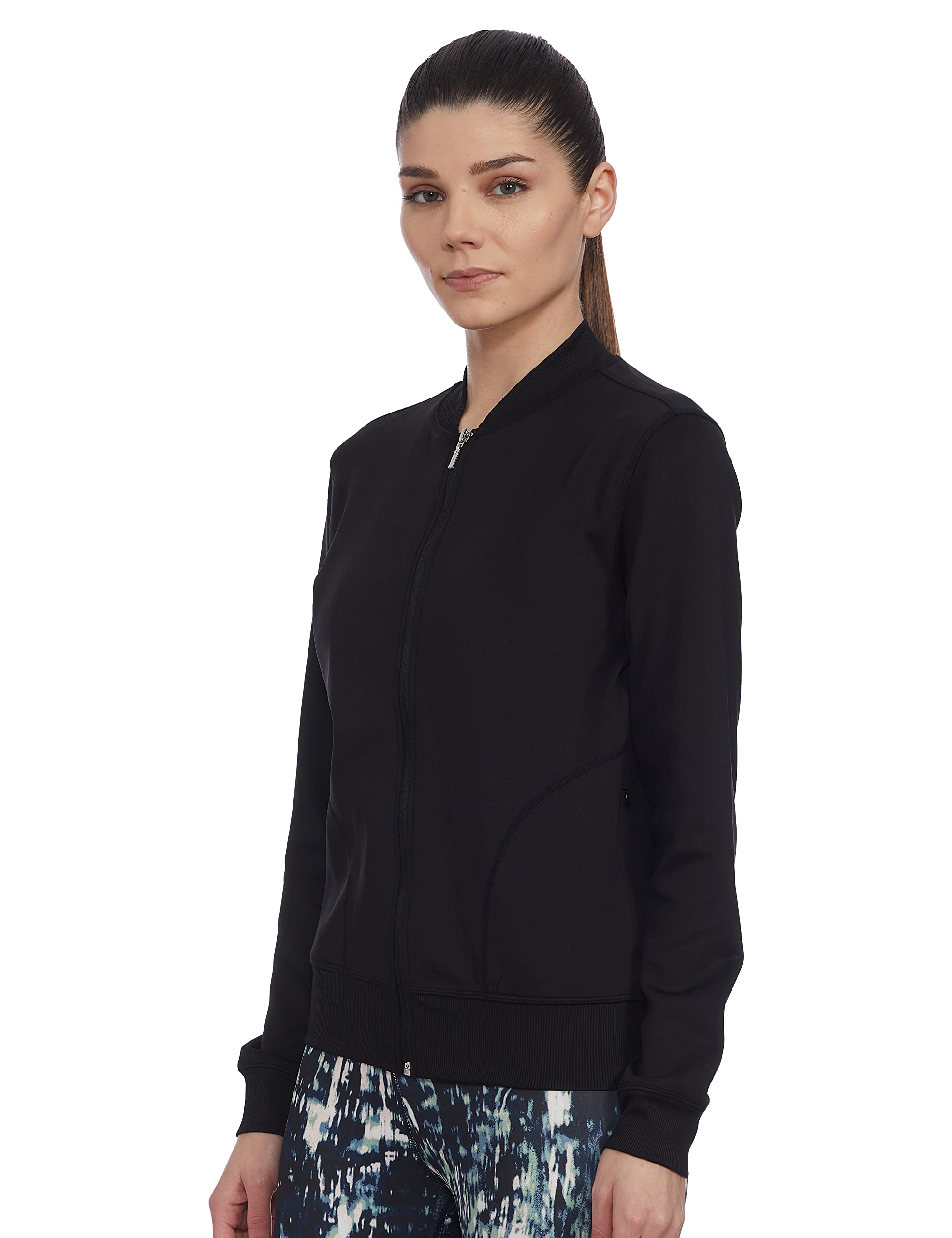 Enamor Athleisure A901 Relaxed Fit Bomber Jacket for Women|Breathable Antimicrobial Quick Dry 4-way Stretch Scuba Fabric Jacket