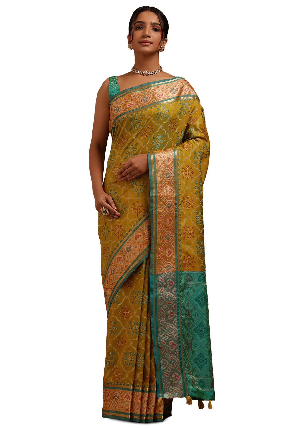 Soch Women Silk Blend Patola Print Saree