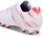 PUMA Attacanto Firm, Artificial Ground Soccer Cleats Sneaker, White-Fire Orchid, 3.5 US Unisex Little Kid