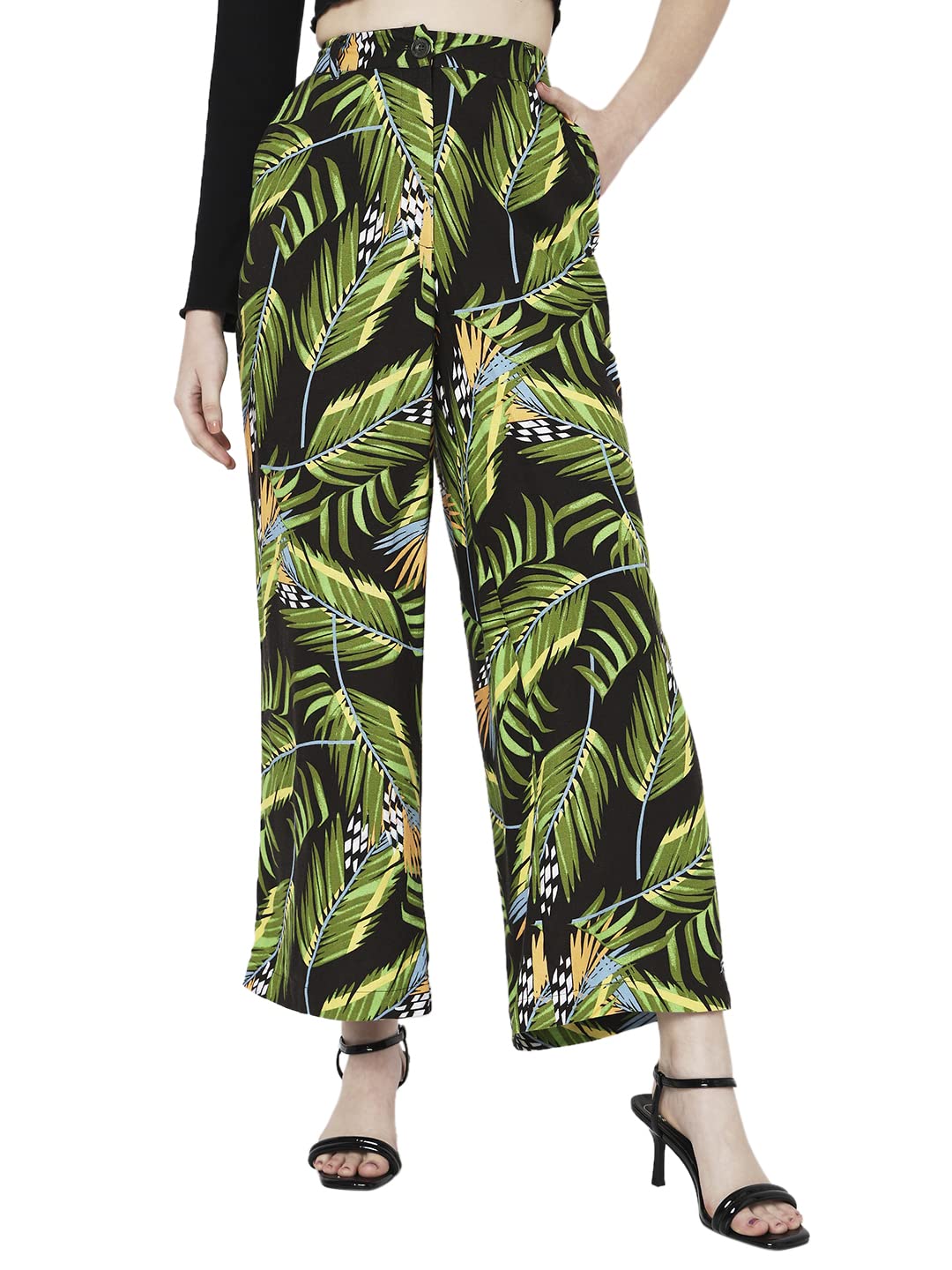 Vero Moda Straight Fit Pant (10299480_Jet Black_Xl)