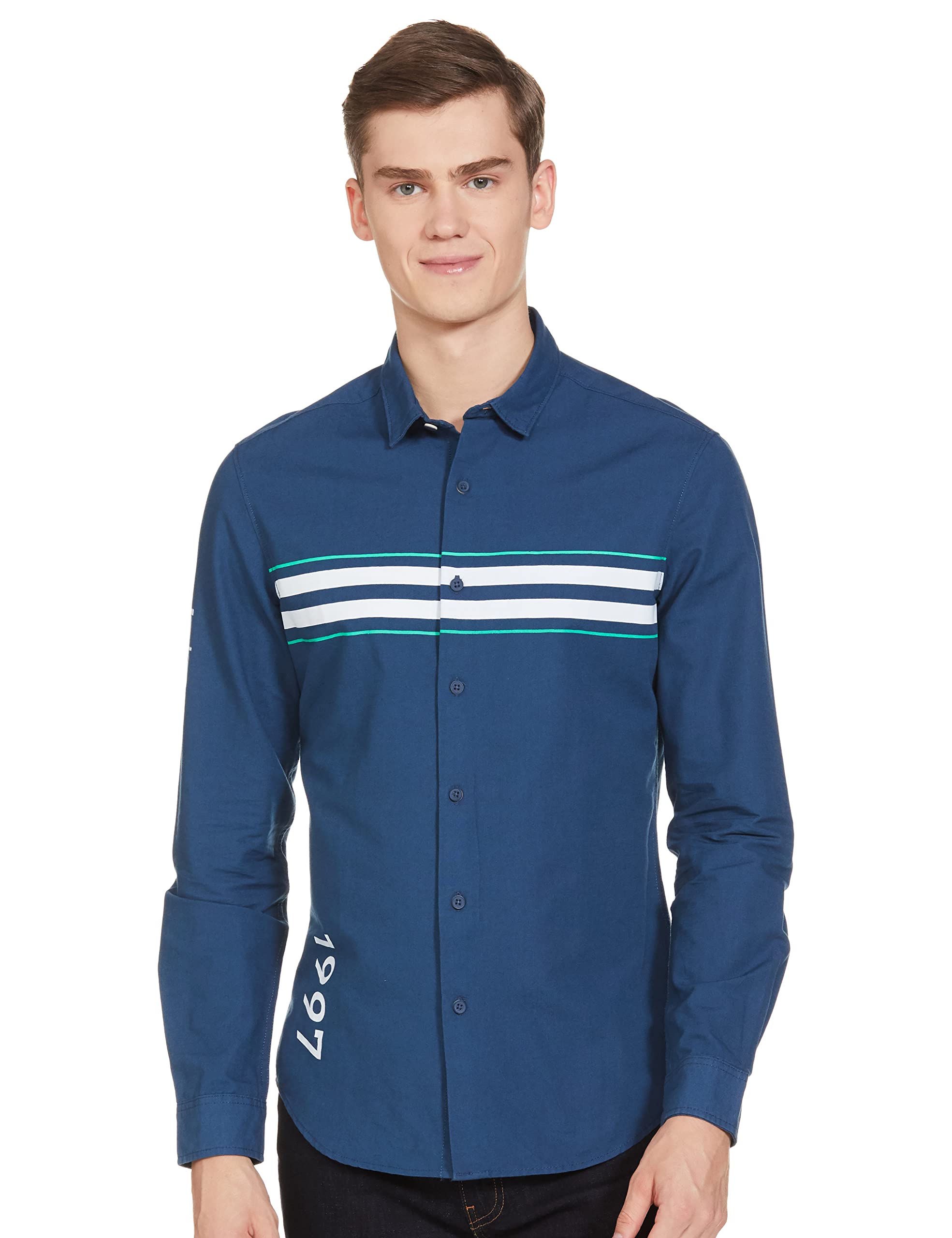 The Indian Garage Co Mens Long Sleeves Slim Fit Shirt
