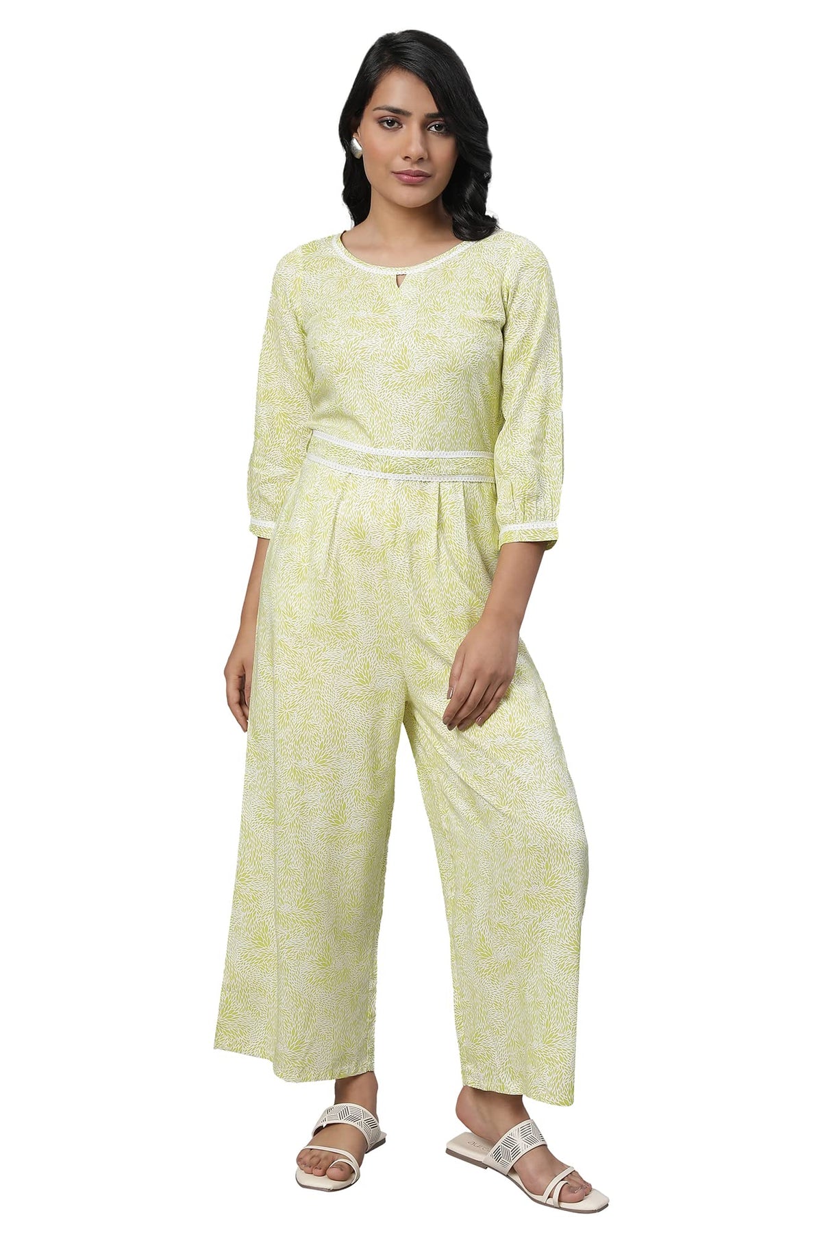 Aurelia Womens Viscose Fit and Flare Ankle Length Dress (23FEA14171-506845_Green_XL