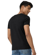 XYXX Mens Solid Regular Fit T-Shirt (XY_CR15_Tshirt_1_Black