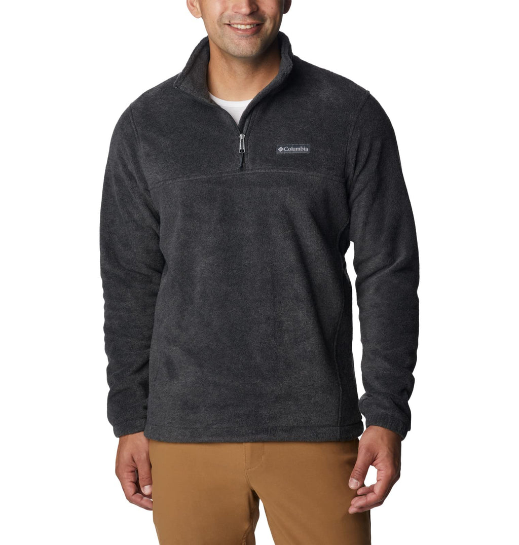 Columbia Men's Steens Mountain Half Zip Fleece, Charcoal Heather, X-Large
