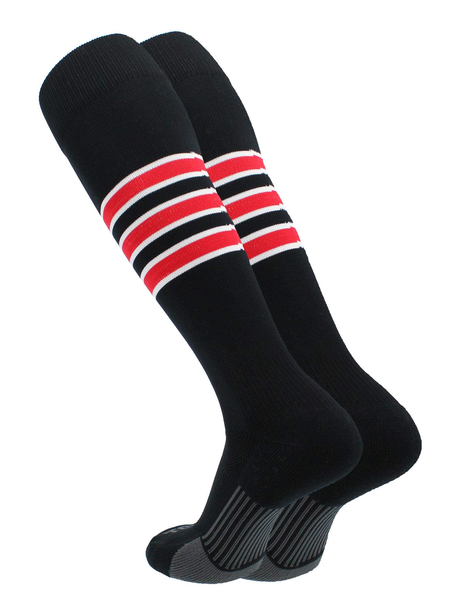 TcK Performance BaseballSoftball Socks (BlackWhiteScarlet, Large)