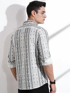 Thomas Scott Men Cutaway Collar Slim Fit Casual Shirt(TS1666_Grey)