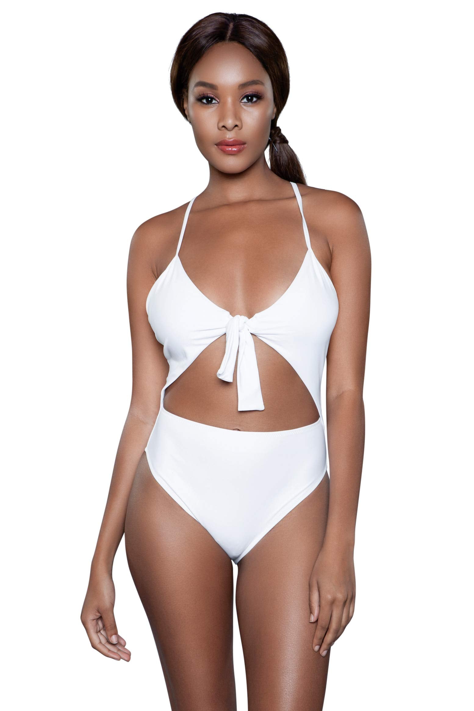 Be Wicked 1983 Delaney Swimsuit, White, Small