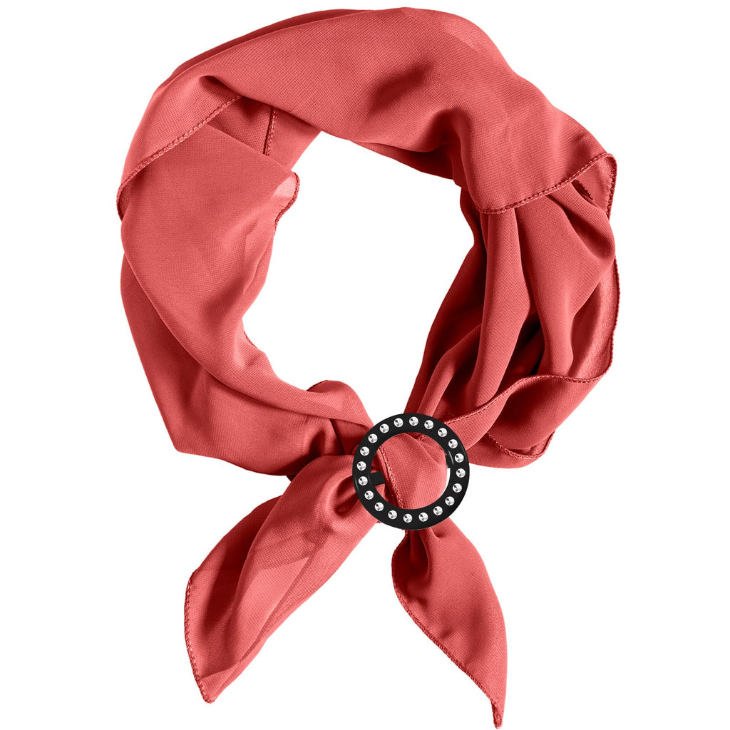 Boao 8 Pieces 80s Party Plastic Fashion T Shirt Clips Silk Scarf Ring T-shirt Tie Clips for Halloween Women Fashion Round Circle