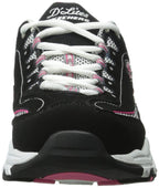 Skechers womens D'lites - Life Saver Memory Foam Lace-up Sneaker, Black/White/Pink,8.5 M US