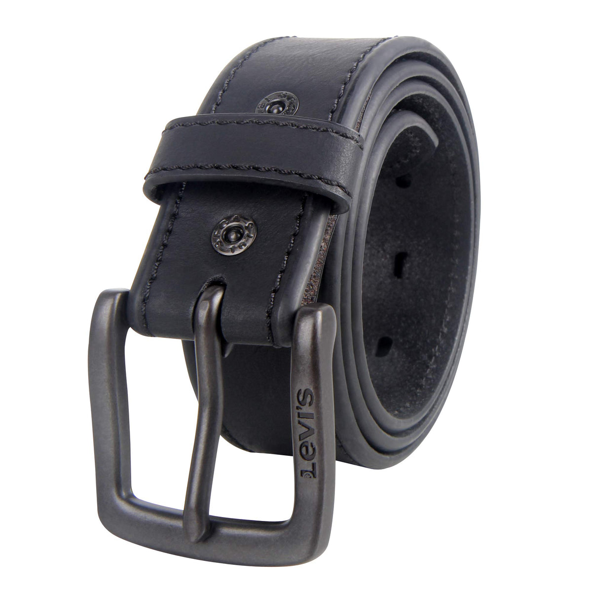 LeviS Casual BeltDress For Men Jeans With Thick Strap And Buckle, Matte Black, Medium (3436) 34-36