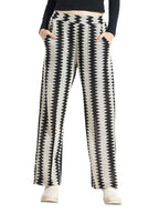 Bewakoof Womens Textured Baggy Relaxed Fit Cotton Pant-647130-Black-2XL