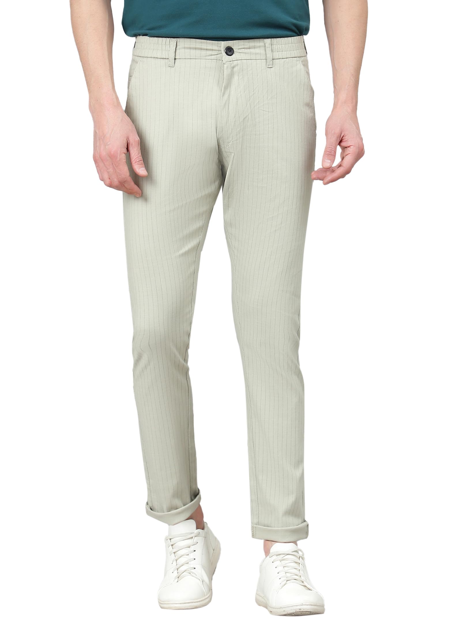 AVANOVA Mens Solid Linen Pista Trousers Light Business Style Slightly Stretch Straight Leg Pants for Outdoor Casual Daily Trous