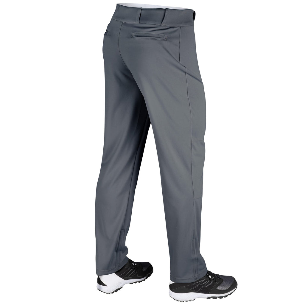 CHAMPRO Boys Open-Bottom Loose-Fit Baseball Pant with Adjustable Inseam and Reinforced Sliding Areas , Graphite, X-Small