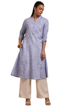 Soch Women Linen Ethnic Motif Kurta with Tassels