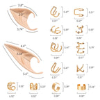 FRESHME Elf Ears with Elf Earrings Set - 2 Pairs Elf Ears and Gold Chain Earrings Ear Cuffs Set for Women Fairy Ear Cosplay Acce