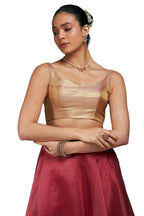 Soch Women Tussar Sleeveless Regular Fit Blouse