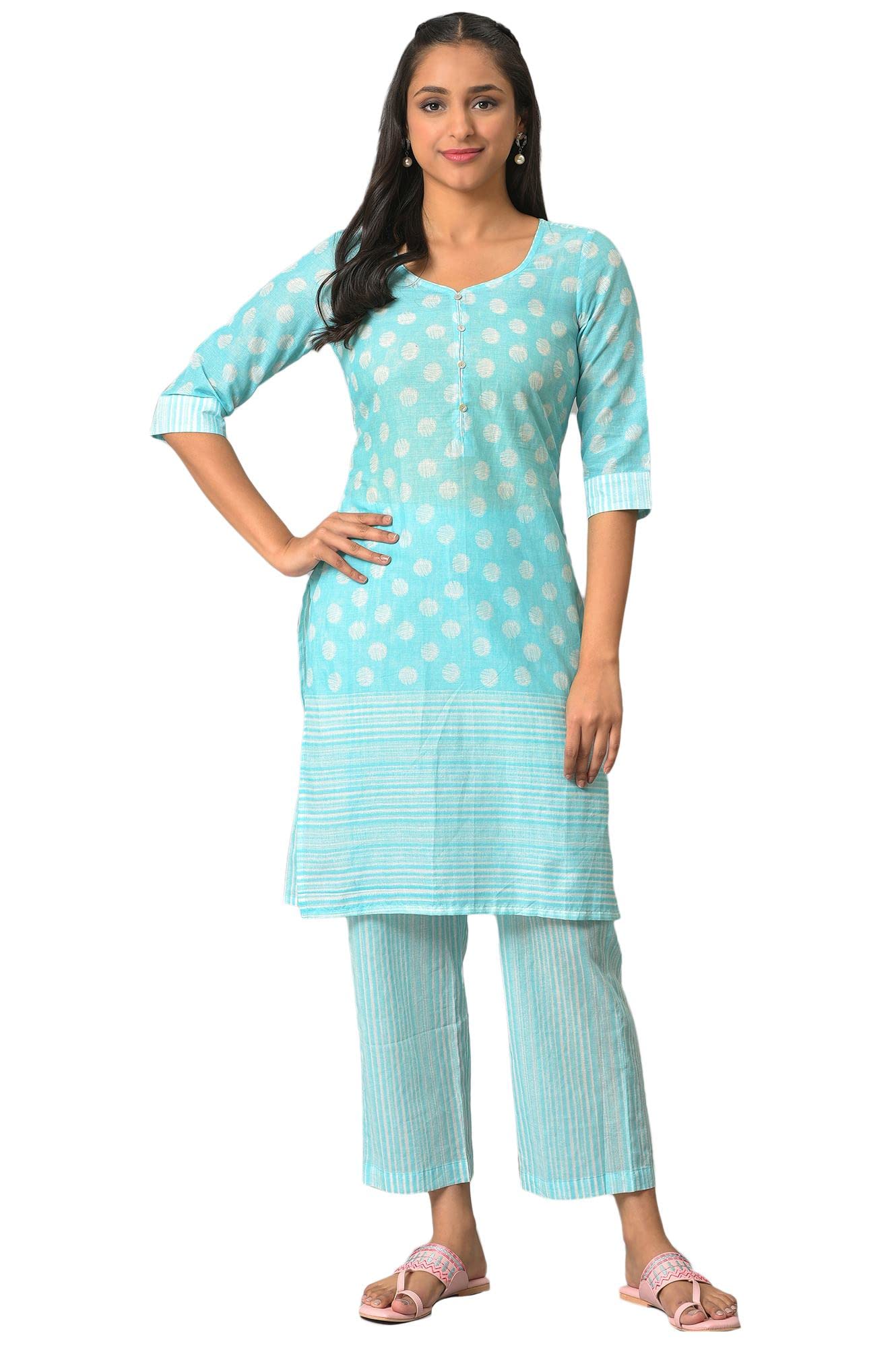 Aurelia Women'S Cotton Clothing Set (23Feas13917-506835_Blue