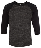 Unisex 34-Sleeve Baseball T-Shirt - gRY cHR BLK TRB - S(D0102H7Wg8P)