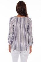 3/4 SLEEVE PEASANT TOP