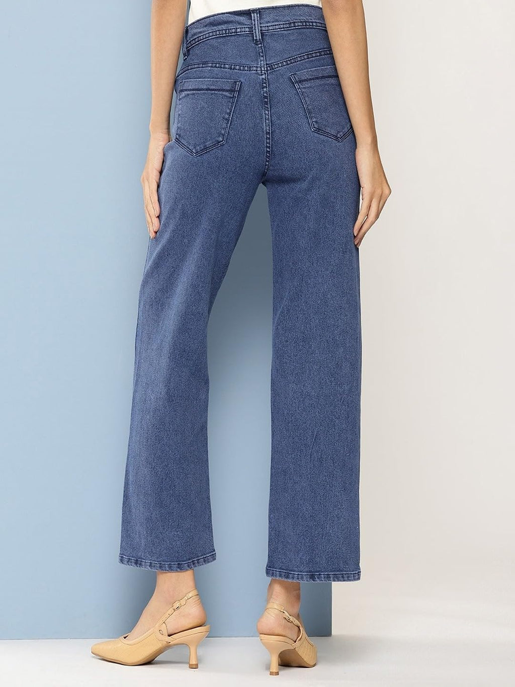 Aarika Girls Blue Colour Solid Denim Jeans(9-14 Years)