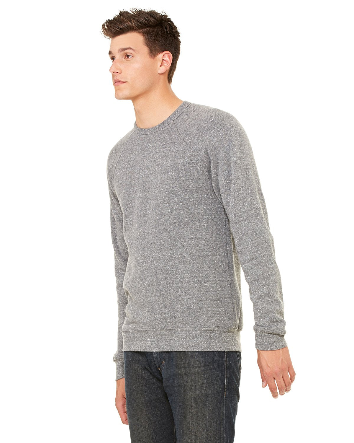 Unisex Sponge Fleece crewneck Sweatshirt - DK gRY MRBLE FLc - M(D0102H78966)
