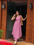 ANNI DESIGNER Womens Rayon Viscose Anarkali Printed Kurta with Pant (Bodoni Pink_XXL_Pink_XX-Large)
