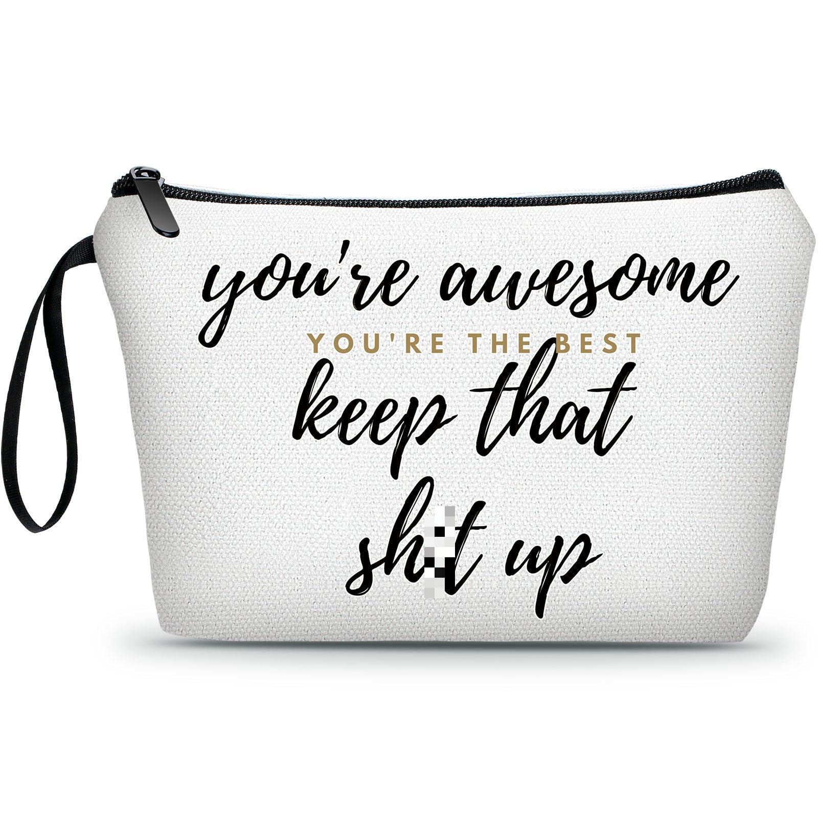 SEAMOON Special Gifts For Women,Canvas Zipper Pouch,Inspirational Gifts For Women Friends,Best Friends Birthday Gifts,Sister Bir