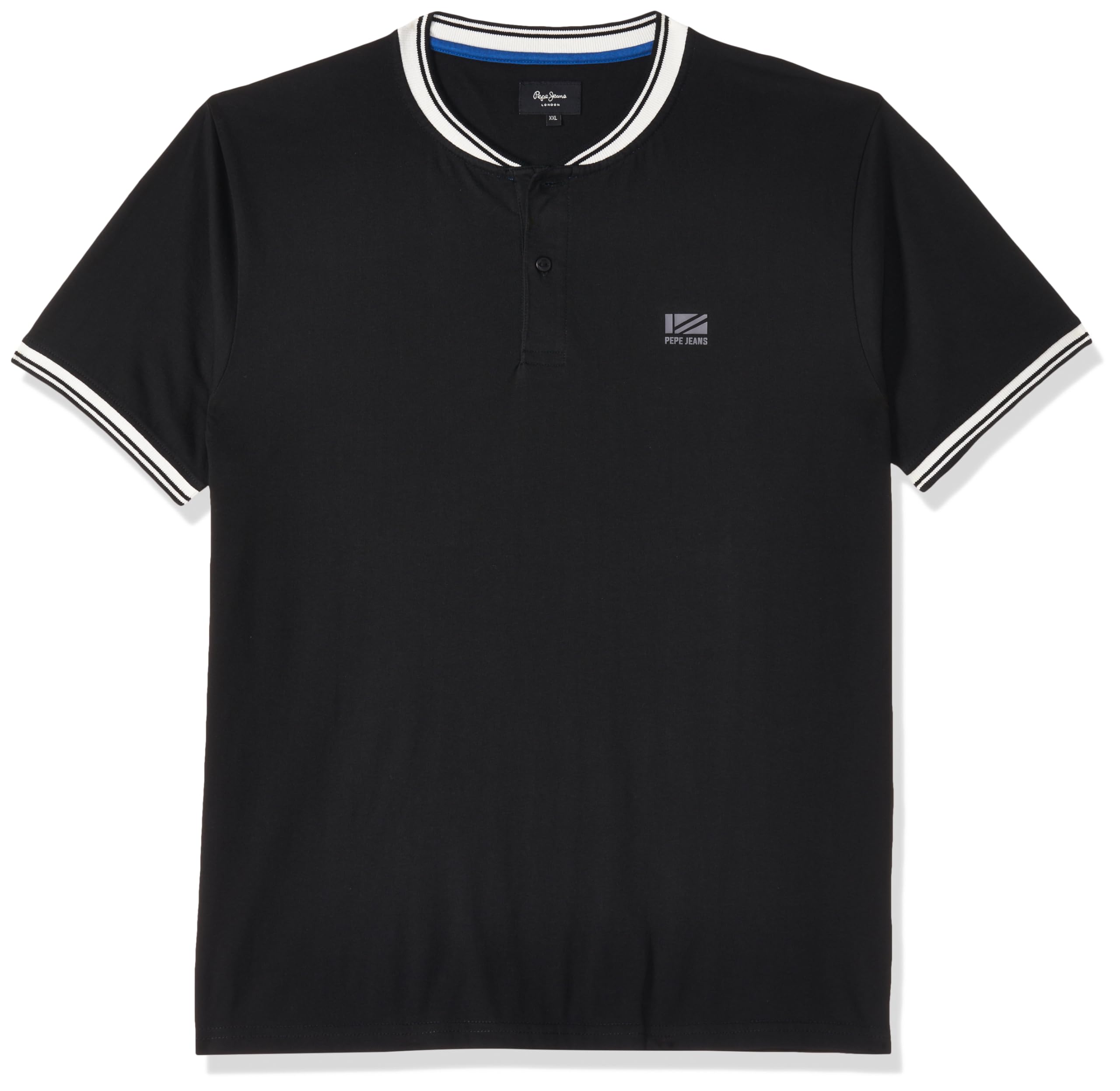 Pepe Jeans Black Solid Short Sleeve Polo