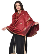 Weavers Villa Womens Kashmiri Shawl (Maroon), 100cm X 200cm