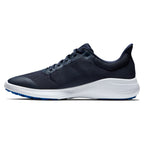 FootJoy Men's FJ Flex Golf Shoe, Navy/White/Blue, 9