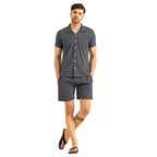 Sweet Dreams Men Prined Front Open Cords Set