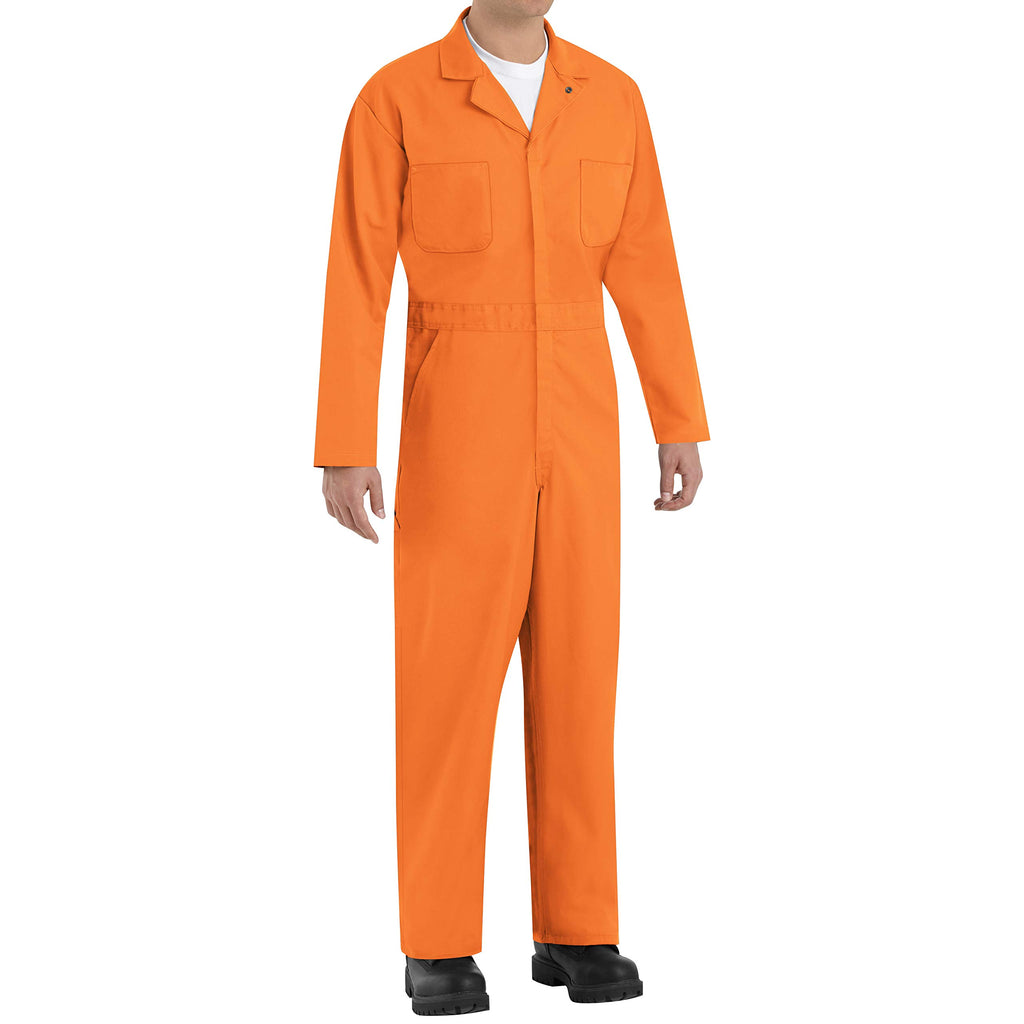 Red Kap Men's Tall Size Twill Action Back Coverall, Orange, 46 Long
