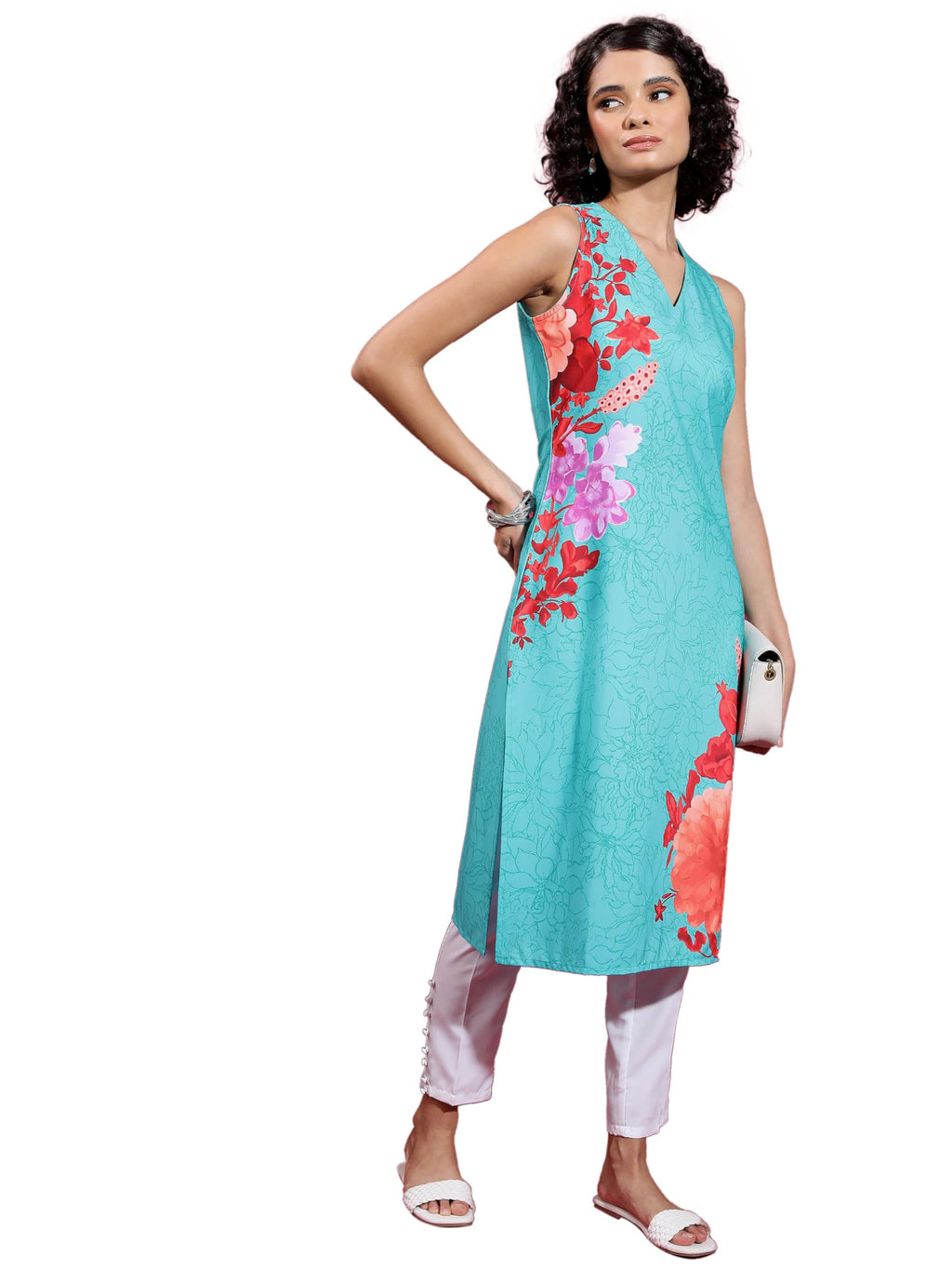 Ketch WomenS Cotton Blend Regular Fit Dress Kurta (Khku000423_Tea,Large