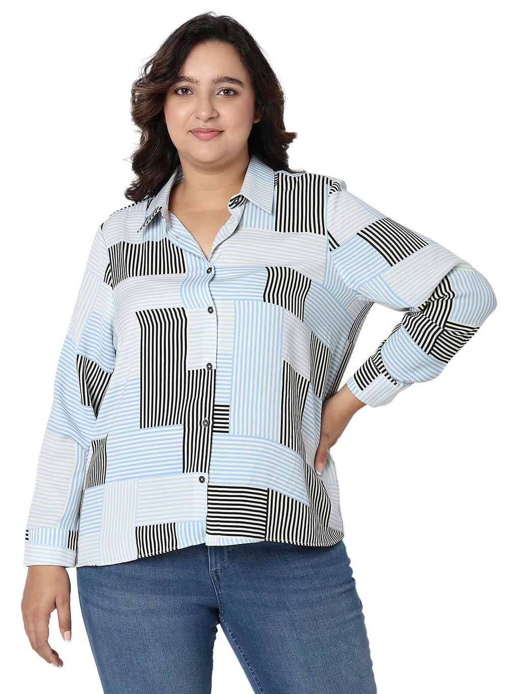 Vero Moda Curve Relaxed Fit Shirt (10299363_Bright White_Xs)