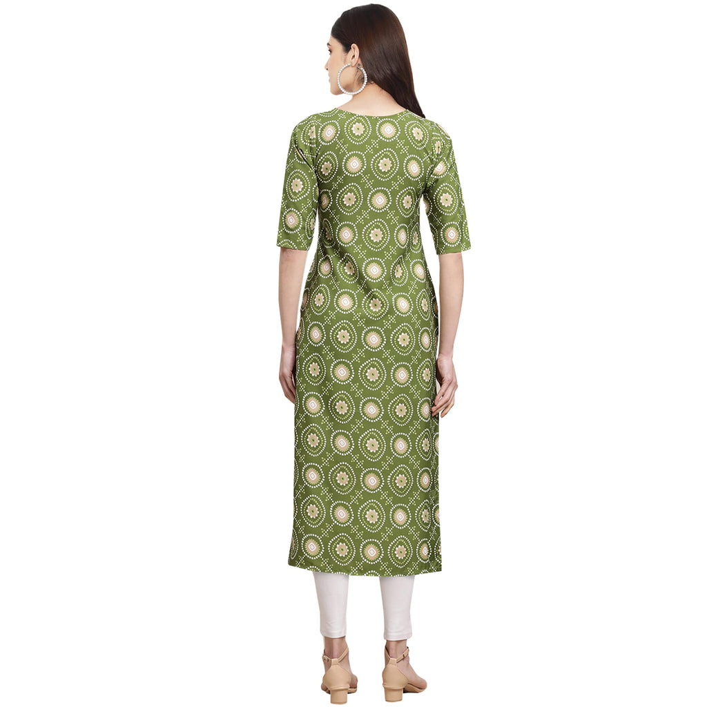 Pinkmint Women'S Crepe Digital Print Straight Kurta [Pack Of 3] (Ckb_337-330-336)