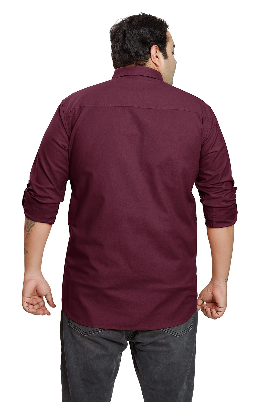 BE ACTIVE Mens Casual 100% Cotton Solid Plus Size Shirt || Plus Size Shirts for Men || Casual Plus Size Shirt || Casual Wear Sh