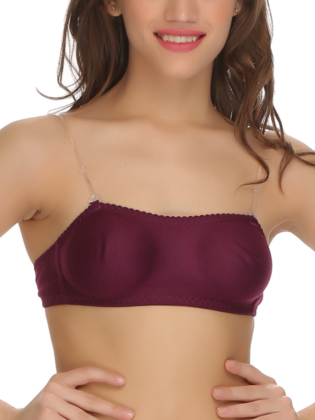 Clovia Womens Cotton Non-Wired Bra (BR0377P15-36B_Purple_36 B)