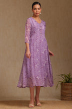Soch Womens Organza Midi Dress (CWS5KU61342_Purple