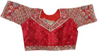 Pujia Mills WomenS Ethnic Wear Golden Codding With Multi Embroidery Sequence Work Sweetheart Neck Half Sleeve Readymade Bridal 